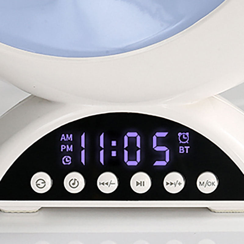 K6 Moon-shaped Wired Bluetooth Audio Touch Adjustable Pickup Atmosphere Light Alarm Clock Function Multi-scene Application